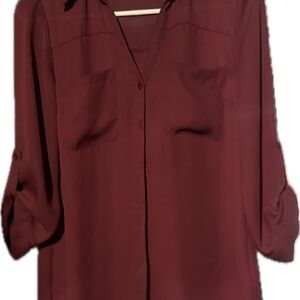 Women's Burgundy Blouse
